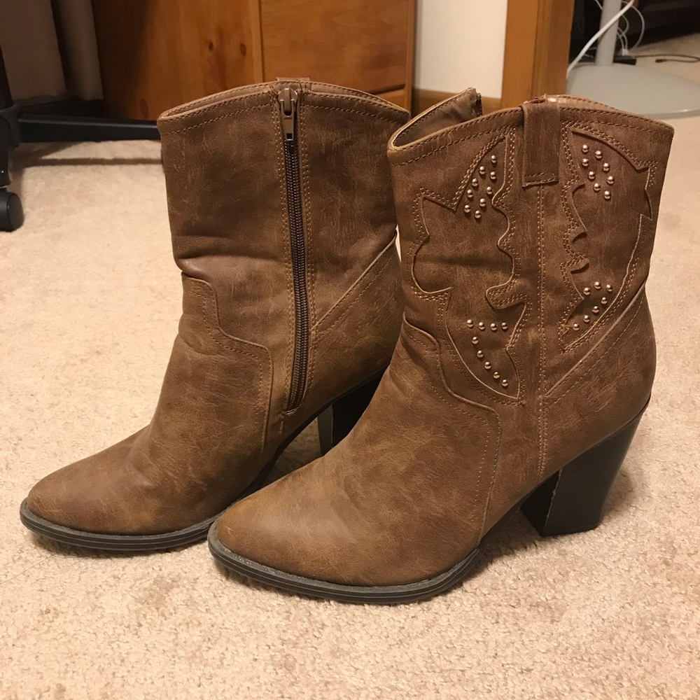 Faux cowboy booties